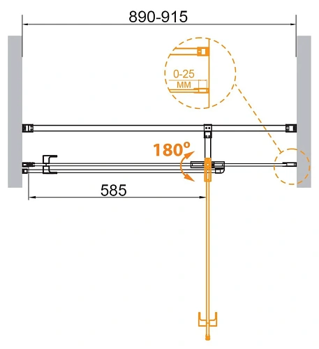 Душевая дверь CEZARES VALVOLA-B-1-90-C-Cr 90см стекло прозрачное, профиль хром Душевая дверь CEZARES VALVOLA-B-1-90-C-Cr 90см стекло прозрачное, профиль хром