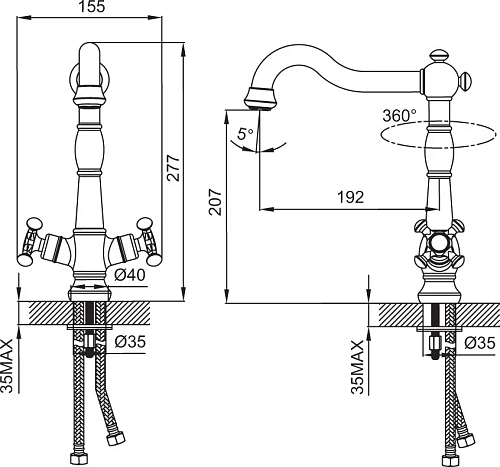 Смеситель для кухни Iddis Nobelle NOBSB00i05 Смеситель для кухни Iddis Nobelle NOBSB00i05