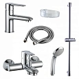 Комплект смесителей IDDIS Prima Set PST0000i70 с душевым гарнитуром и мыльницей Комплект смесителей IDDIS Prima Set PST0000i70 с душевым гарнитуром и мыльницей