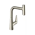 Смеситель для кухни Hansgrohe 220, с вытяжным изливом, 1jet, sBox 73852800, под сталь Смеситель для кухни Hansgrohe 220, с вытяжным изливом, 1jet, sBox 73852800, под сталь