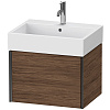Тумба под раковину Duravit XVIU XV42340B221 подвесная 58 см орех/черный