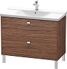 Картинка анонса товара «тумба под раковину duravit brioso br441201021 напольная 102 см орех темный»