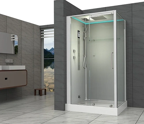 Душевая кабина Timo Premium HELMA (90x120x220) H-520R-T-CH/C стульчик прозрачный Душевая кабина Timo Premium HELMA (90x120x220) H-520R-T-CH/C стульчик прозрачный