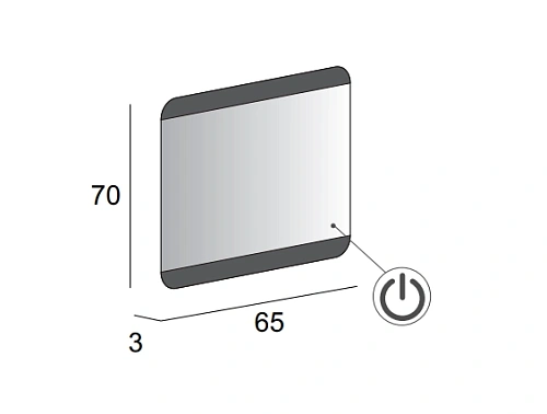 Зеркало CEZARES 45004, 65x70 со встроенной LED подсветкой touch system Зеркало CEZARES 45004, 65x70 со встроенной LED подсветкой touch system