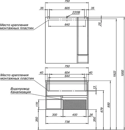 Комплект Мебель для ванной STWORKI Карлстад 75 дуб рошелье со смесителем 433684 Комплект Мебель для ванной STWORKI Карлстад 75 дуб рошелье со смесителем 433684