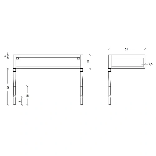 Консоль под раковину Armadi Art VOGUE 100 890-B бронза+черный Консоль под раковину Armadi Art VOGUE 100 890-B бронза+черный