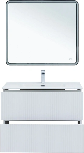 Тумба под раковину Aquanet Джейн 90 белый матовый 00313287 напольная/подвесная Тумба под раковину Aquanet Джейн 90 белый матовый 00313287 напольная/подвесная