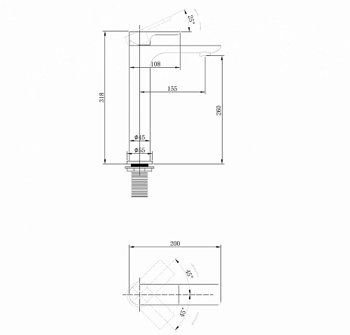 Смеситель для раковины ABBER Weiss Insel AF8011FW белый матовый Смеситель для раковины ABBER Weiss Insel AF8011FW белый матовый