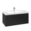 Картинка анонса товара «тумба под раковину villeroy &amp; boch subway 3.0 с подсветкой volcano black / volcano black c569l0vl»