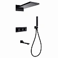 Душевая система ABBER Daheim AF8253B скрытого монтажа с изливом, термостат, черный матовый Душевая система ABBER Daheim AF8253B скрытого монтажа с изливом, термостат, черный матовый