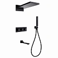 Душевая система ABBER Daheim AF8253B скрытого монтажа с изливом, термостат, черный матовый Душевая система ABBER Daheim AF8253B скрытого монтажа с изливом, термостат, черный матовый