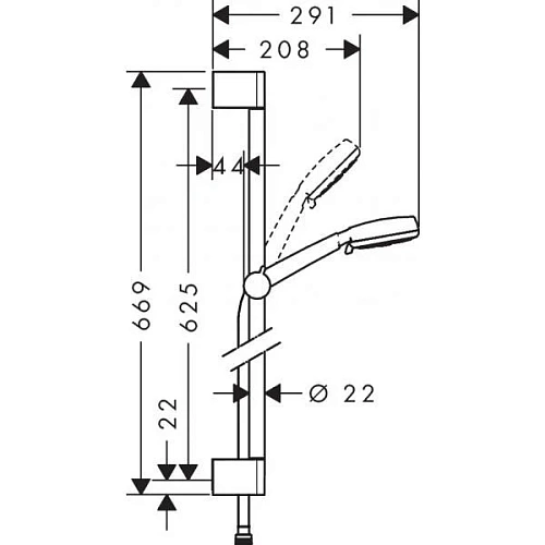 Душевой гарнитур Hansgrohe Crometta 100 Multi 26650400 Душевой гарнитур Hansgrohe Crometta 100 Multi 26650400
