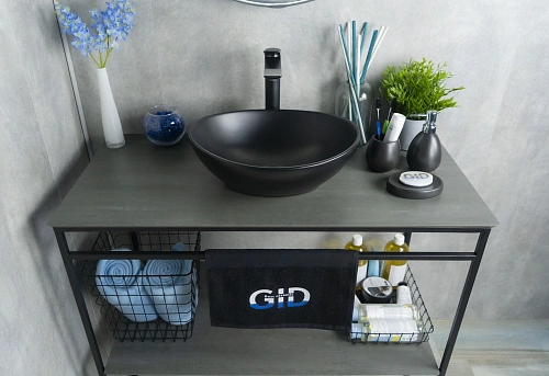 Раковина Gid Nc901 52223 накладная черная матовая 41x34x15 Раковина Gid Nc901 52223 накладная черная матовая 41x34x15