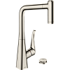 Картинка анонса товара «смеситель для кухни hansgrohe metris select m71 на 2 отверстия, 320, с вытяжным душем, 2jet, sbox 73806800.»