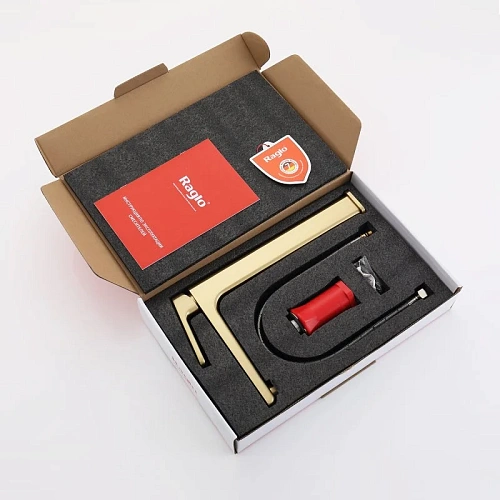 Смеситель для раковины Raglo R51.15.03, золотой сатин Смеситель для раковины Raglo R51.15.03, золотой сатин