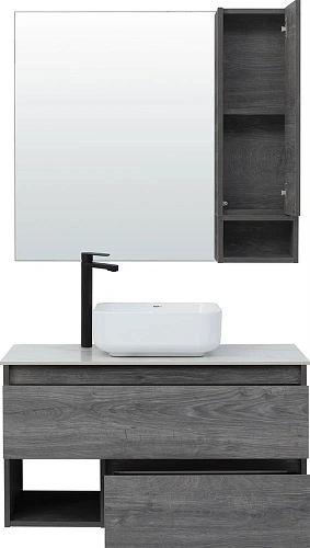 Комплект мебели STWORKI Карлстад 90 дуб рошелье, монте тиберио, с отверстием для смесителя в столешн 425490 Комплект мебели STWORKI Карлстад 90 дуб рошелье, монте тиберио, с отверстием для смесителя в столешн 425490