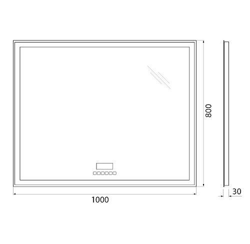 Зеркало BelBagno SPC-GRT-1000-800-LED-TCH-RAD 12W 220-240V 1000x30x800 с подсветкой сенсорным выключателем bluetooth цифровым термометром радио Зеркало BelBagno SPC-GRT-1000-800-LED-TCH-RAD 12W 220-240V 1000x30x800 с подсветкой сенсорным выключателем bluetooth цифровым термометром радио