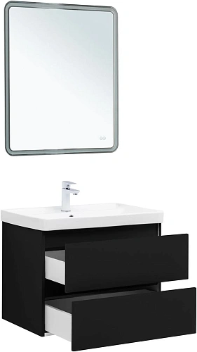 Тумба под раковину Aquanet Вега 2.0 70 черный 00337954 подвесная Тумба под раковину Aquanet Вега 2.0 70 черный 00337954 подвесная