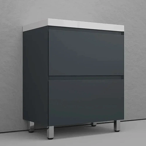 Тумба под раковину Style Line Манхэттен 70 см ЛС-00002375 напольная, графит Тумба под раковину Style Line Манхэттен 70 см ЛС-00002375 напольная, графит