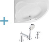 Акриловая ванна Aquanet Capri 170x110 L (каркас + смеситель Grohe BauEdge 2511700A) 00203914 + 00155683 + 00240613