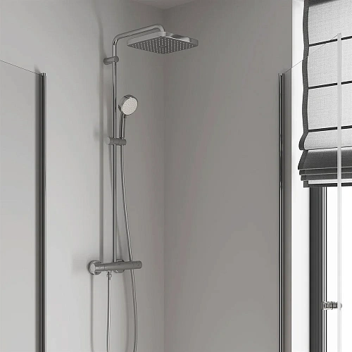 Душевая система GROHE Tempesta Cosmopolitan 250 CUBE с термостатом, хром (26689000) Душевая система GROHE Tempesta Cosmopolitan 250 CUBE с термостатом, хром (26689000)
