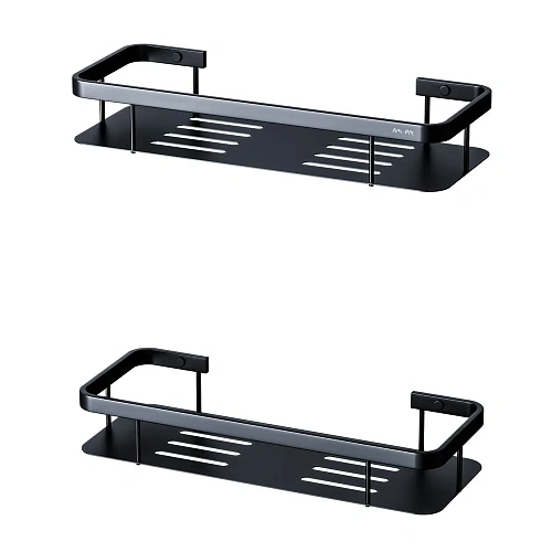 Полка AM.PM Sense L A7453222 прямая, двухъярусная, черный Полка AM.PM Sense L A7453222 прямая, двухъярусная, черный