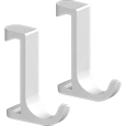 Крючок Hansgrohe WallStoris узкий, для крепления на штангу 27929700, матовый белый Крючок Hansgrohe WallStoris узкий, для крепления на штангу 27929700, матовый белый