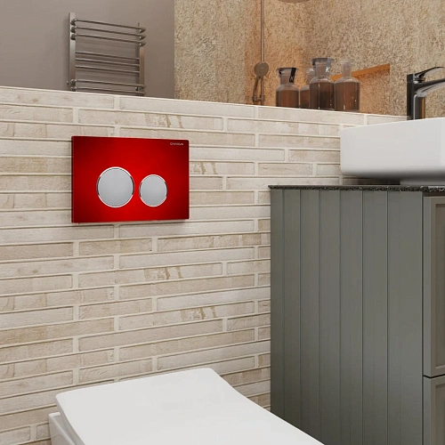 Клавиша смыва CHARUS BAGLIORE FP.330.RED.10 красное стекло Клавиша смыва CHARUS BAGLIORE FP.330.RED.10 красное стекло