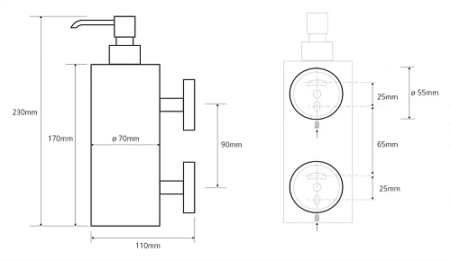 Дозатор жидкого мыла Bemeta OMEGA 104109032 Дозатор жидкого мыла Bemeta OMEGA 104109032