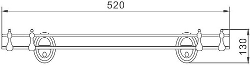 Полка Haiba HB1507 стеклянная 1-ярусная Полка Haiba HB1507 стеклянная 1-ярусная