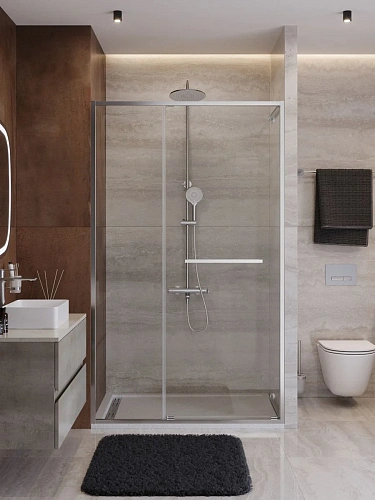 Душевая дверь CEZARES LUX-B-FS-11-130-C-CR 130 см, профиль хром, стекло прозрачное Душевая дверь CEZARES LUX-B-FS-11-130-C-CR 130 см, профиль хром, стекло прозрачное