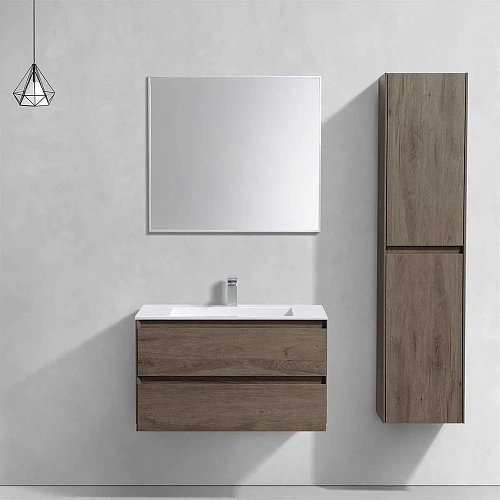 Тумба под раковину Vincea Luka 800 подвесная, 2 выкатных ящика soft-close, R.Oak VMC-2L800RO Тумба под раковину Vincea Luka 800 подвесная, 2 выкатных ящика soft-close, R.Oak VMC-2L800RO