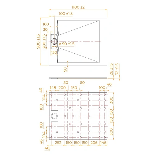 Душевой поддон RGW SMC TUS-W 900x1100 мм 553702911-01 прямоугольный белый Душевой поддон RGW SMC TUS-W 900x1100 мм 553702911-01 прямоугольный белый