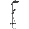 Картинка анонса товара «душевая система hansgrohe showerpipe 280 1jet ecosmart raindance select s 120 3jet 26891670, черный »