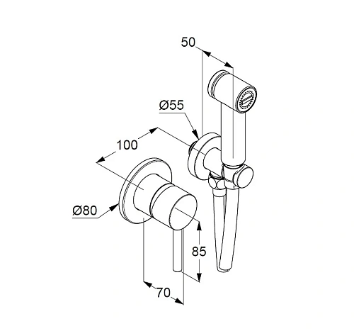 Гигиенический душ Kludi Bozz 389980576 Гигиенический душ Kludi Bozz 389980576