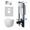 Комплект инсталляции AM.PM Like IS110351.801901 ErgoFit с клавишей M хром с унитазом Like AquaSpin 2.0