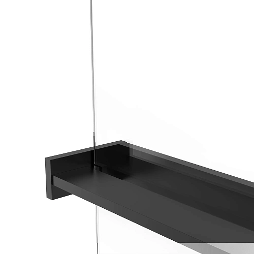 Душевая перегородка Vincea Walk-In VSW-1HR900GSB 900x2000 черный, стекло янтарь Душевая перегородка Vincea Walk-In VSW-1HR900GSB 900x2000 черный, стекло янтарь