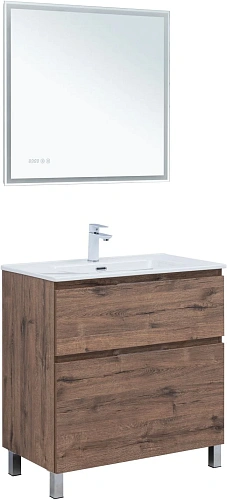 Тумба под раковину Aquanet Алвита New 80 00344129 напольная, дуб веллингтон табак Тумба под раковину Aquanet Алвита New 80 00344129 напольная, дуб веллингтон табак