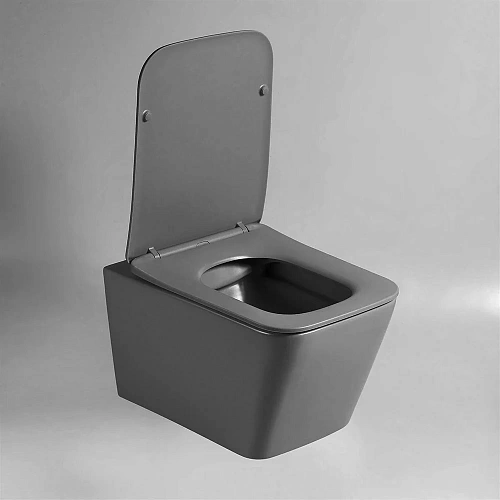 Унитаз подвесной Vincea Q-Line VT1-12MA безободковый, цвет антрацит мат., ультратонкое soft close си Унитаз подвесной Vincea Q-Line VT1-12MA безободковый, цвет антрацит мат., ультратонкое soft close си