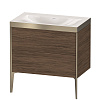 Картинка анонса товара «тумба с раковиной duravit xviu xv4710nb121p 80 см орех темный»