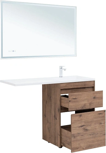 Тумба под раковину Aquanet Токио 58 дуб веллингтон напольная 2 ящика 00333648 напольная Тумба под раковину Aquanet Токио 58 дуб веллингтон напольная 2 ящика 00333648 напольная