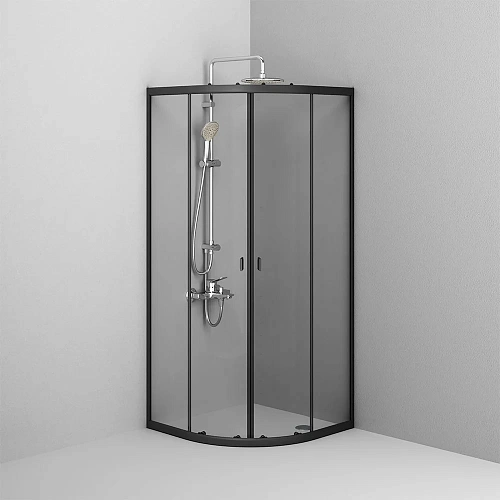 Душевой уголок AM.PM X-Joy Twin Slide W88G-205-080BT 80x80 без поддона, профиль черный, стекло прозр Душевой уголок AM.PM X-Joy Twin Slide W88G-205-080BT 80x80 без поддона, профиль черный, стекло прозр