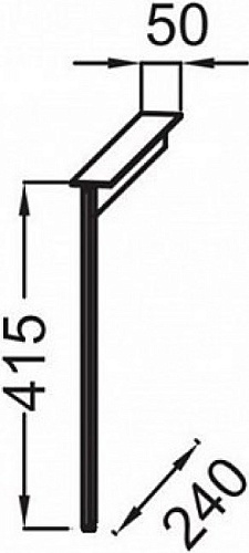 Ножка для мебели Jacob Delafon Nouvelle Vague EB3053-BLV Ножка для мебели Jacob Delafon Nouvelle Vague EB3053-BLV