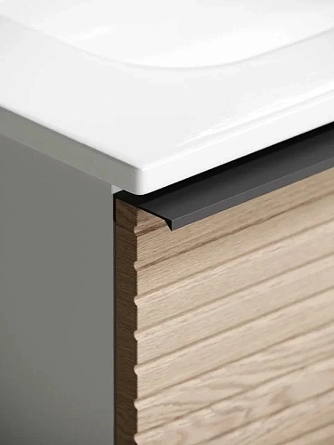 Тумба под раковину Sancos Delta DL100RW 995х445х500 правая, дуб светлый/белый, подвесная Тумба под раковину Sancos Delta DL100RW 995х445х500 правая, дуб светлый/белый, подвесная