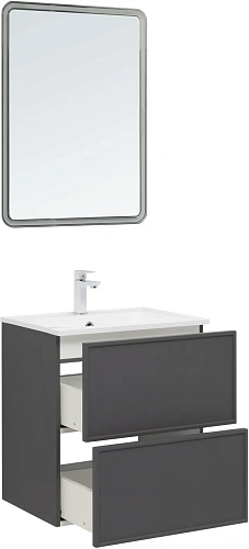 Тумба под раковину Aquanet Арт 60 ясень графит 00329063 напольная/подвесная Тумба под раковину Aquanet Арт 60 ясень графит 00329063 напольная/подвесная