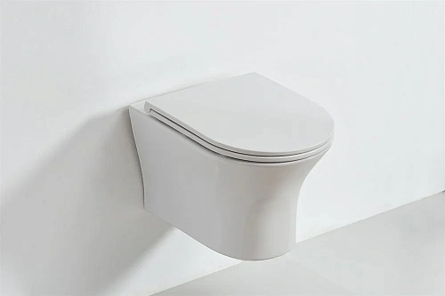 Унитаз подвесной Orange C01-100W безободковый, сиденье с микролифтом Унитаз подвесной Orange C01-100W безободковый, сиденье с микролифтом