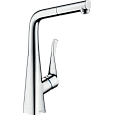 Смеситель для кухни Hansgrohe Metris M71 320, Eco, с вытяжным изливом, 1jet, sBox 73828000, хром Смеситель для кухни Hansgrohe Metris M71 320, Eco, с вытяжным изливом, 1jet, sBox 73828000, хром