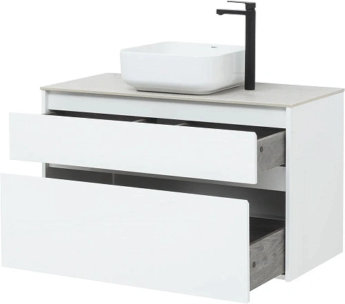 Тумба под раковину Aquanet Nova Lite 100 белый (2 ящика) 00242581 Тумба под раковину Aquanet Nova Lite 100 белый (2 ящика) 00242581