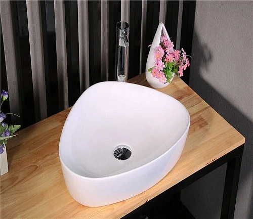 Раковина CeramaLux 9386 накладная, белый Раковина CeramaLux 9386 накладная, белый