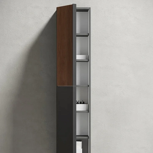 Шкаф-пенал Sancos Delta PDL35GR подвесной дуб красный/графит, 350х300х1600 мм Шкаф-пенал Sancos Delta PDL35GR подвесной дуб красный/графит, 350х300х1600 мм